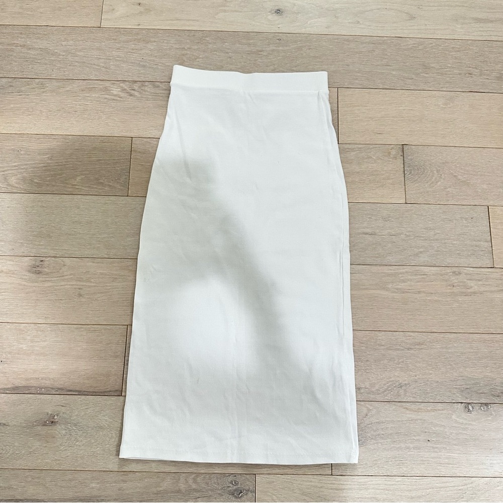 Zara White Midi Skirt